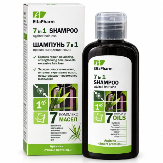 Picture of Σαμπουάν Elfa Pharm κατά της τριχόπτωσης με 7 φυσικά έλαια, 200 ml