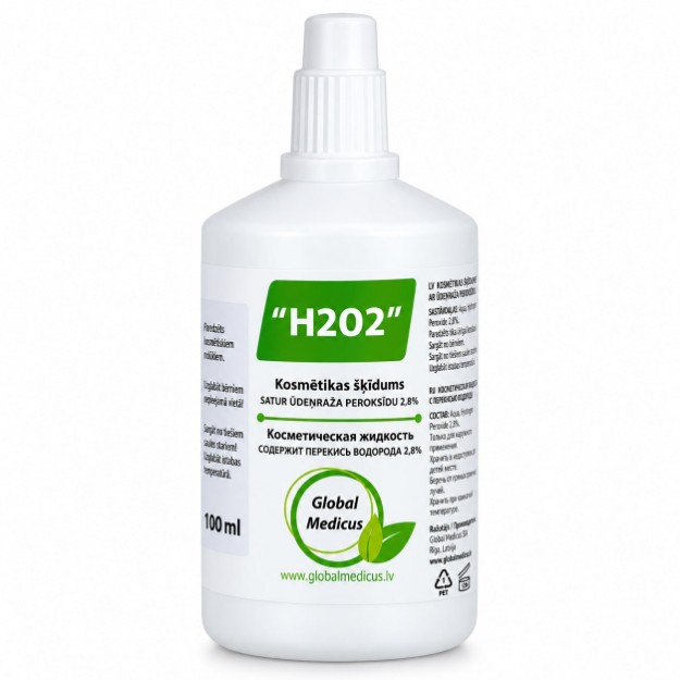 Изображение Косметическая жидкость «H2O2» для очищения кожи на поврежденных и проблемных участках кожи, 100 мл