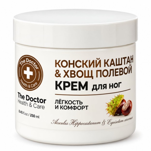 Изображение Крем для ног The Doctor с конским каштаном и хвощом для уставших ног, 250 мл