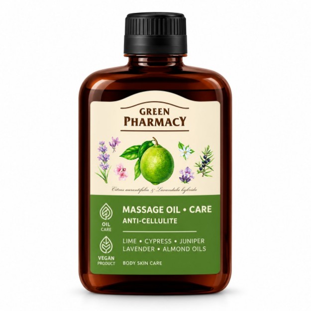 Изображение Масло массажное Green Pharmacy антицеллюлитное, 200 мл