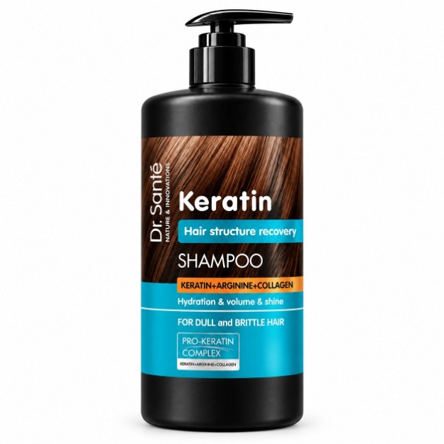 Picture of Σαμπουάν Dr. Sante Keratin με κερατίνη, αργινίνη & κολλαγόνο για ταλαιπωρημένα μαλλιά, 1000 ml
