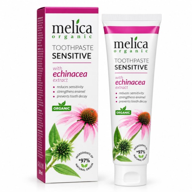Picture of Οδοντόκρεμα Melica Organic για ευαίσθητα δόντια με εχινάκεια & υδροξυαπατίτη, 100 ml