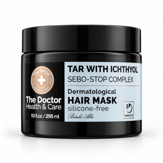 Изображение Маска для волос The Doctor Tar with Ichthyol + Sebo-Stop Complex против перхоти, 295 мл