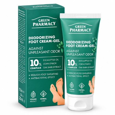 Εικόνα της Κρέμα-τζελ ποδιών Green Pharmacy αποσμητική κατά της κακοσμίας, 75 ml