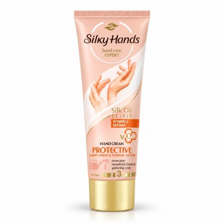 Εικόνα της Προστατευτική κρέμα χεριών Silky Hands με βιταμίνη C & κερί μέλισσας, 75 ml