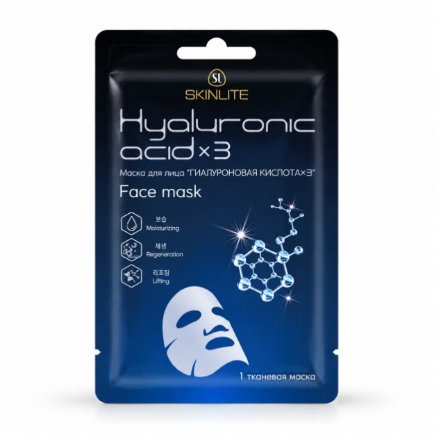 Picture of Ενυδατική υφασμάτινη μάσκα προσώπου Skinlite Hyaluronic acid x 3, 23 g