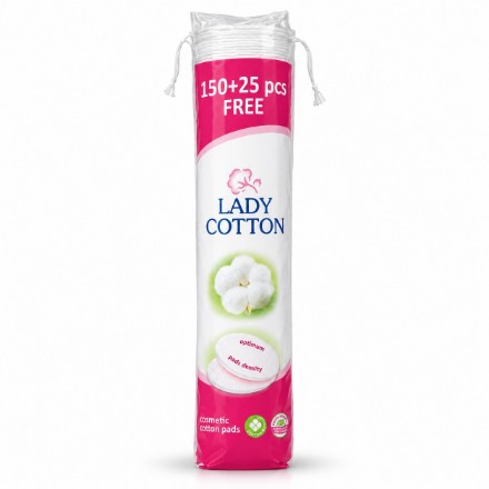Εικόνα της Δίσκοι ντεμακιγιάζ Lady Cotton από φυσικό βαμβάκι, 175 τεμ. (150 + 25 δώρο)