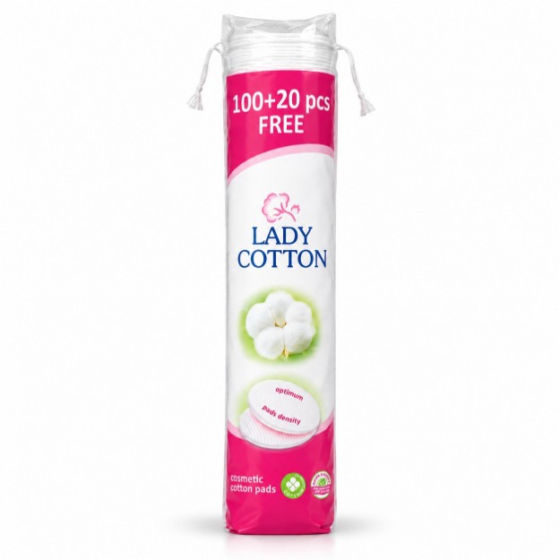 Picture of Δίσκοι ντεμακιγιάζ Lady Cotton από φυσικό βαμβάκι, 120 τεμ. (100 + 20 δώρο)