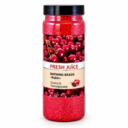 Εικόνα της Άλατα μπάνιου FRESH JUICE σε πέρλες «Κεράσι & Ρόδι», 450 g