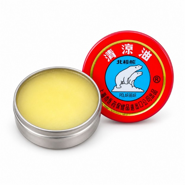 Изображение Охлаждающий бальзам для массажа Polar Bear Essential Balm с ментолом, камфорой и эфирными маслами, 3,5 г